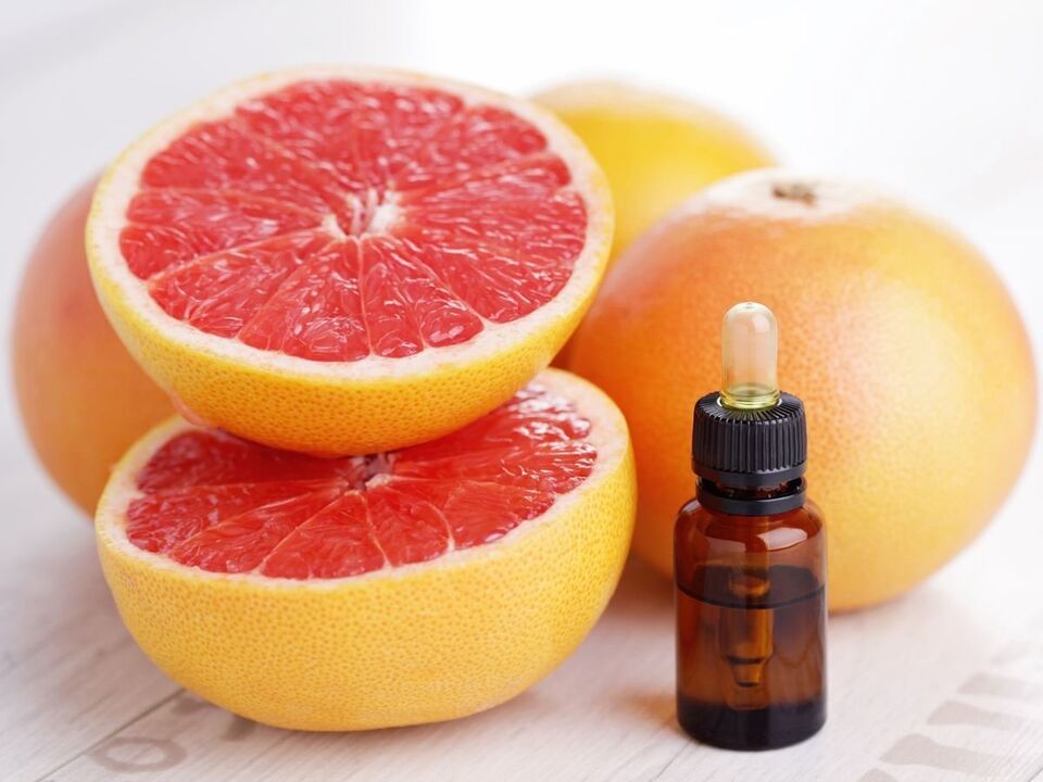 Grapefruit oil for facial skin rejuvenation, whitening and disinfection